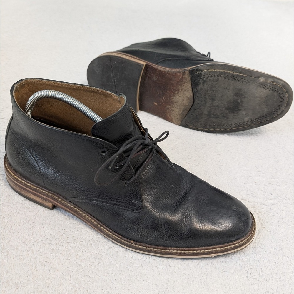 Cole Haan "Barron" Black Leather Chukka Boots. Men's 10.5m C22940